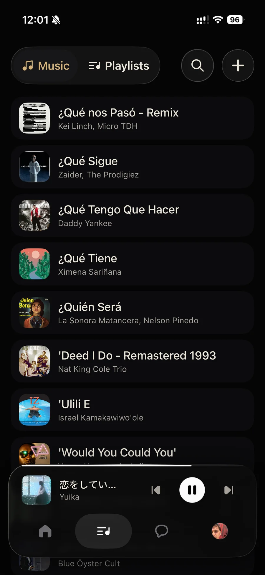 Sidus local music library on iPhone