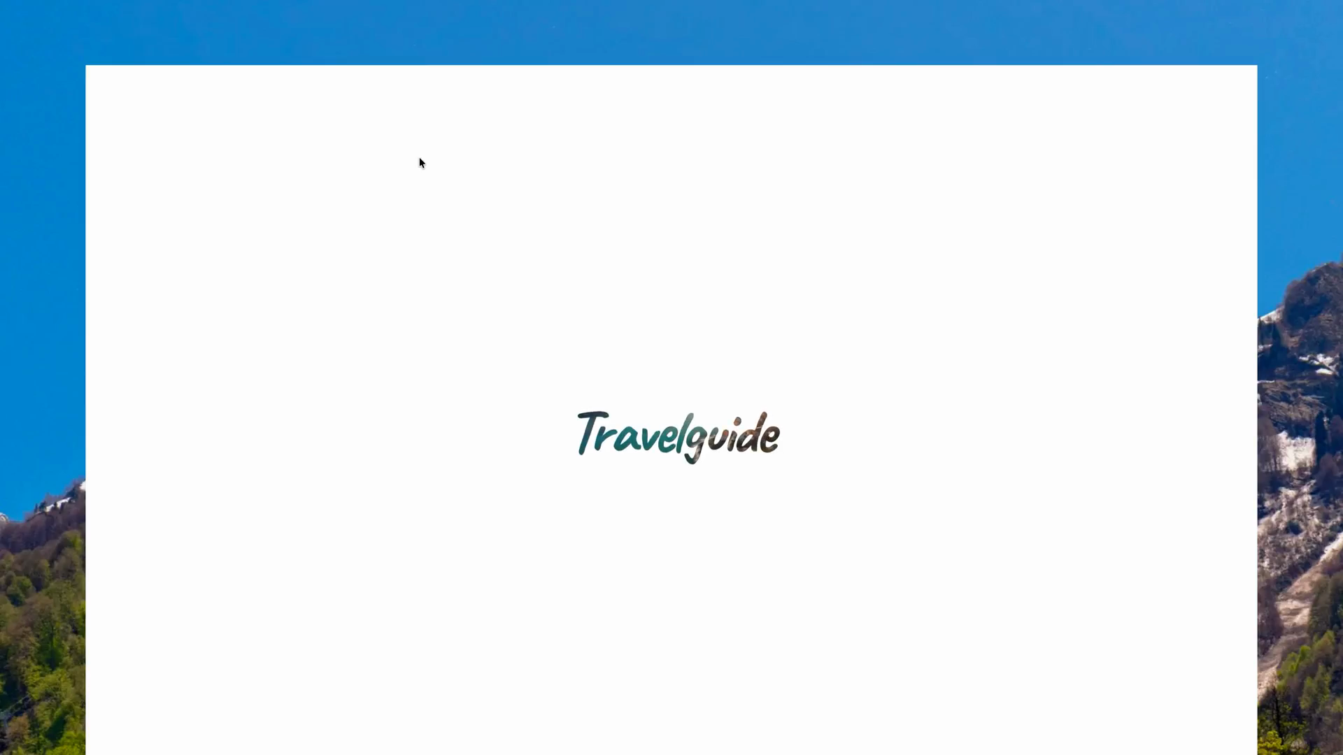 Travelguide country-selection interface
